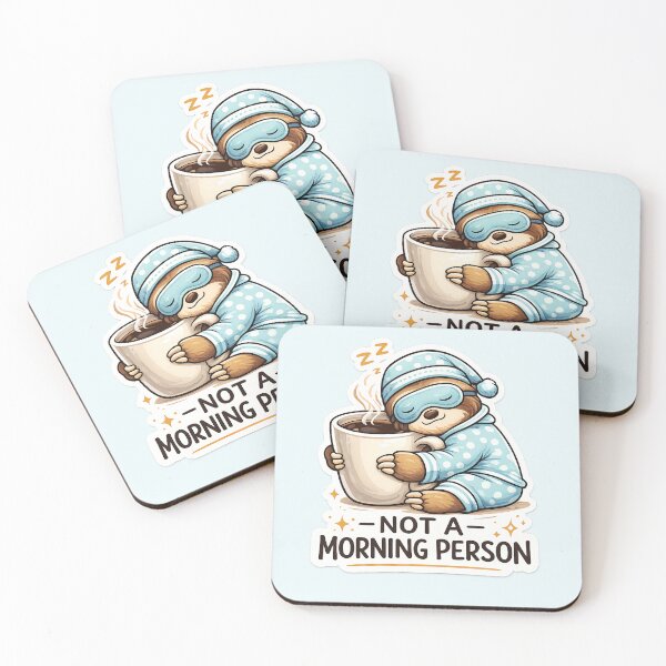 Item preview, Sleepy Sloth Morning Struggle Coffee Lover designed and sold by SoftAuraStudi0.