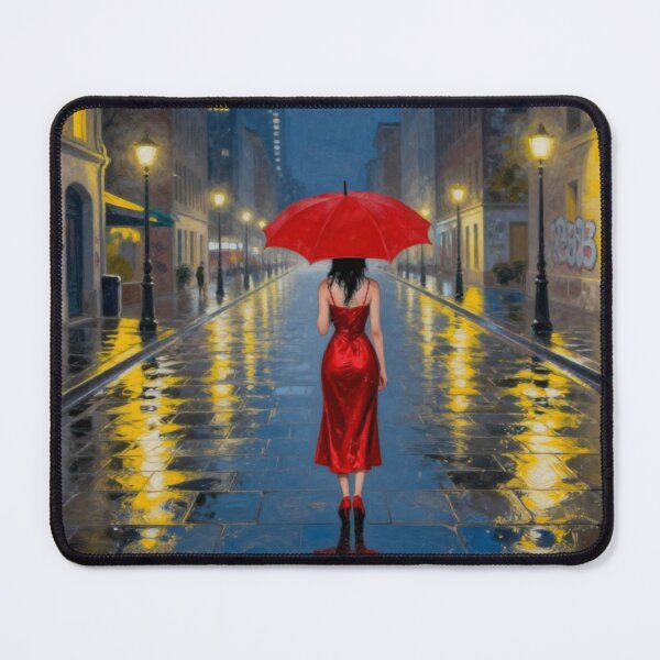 Item preview, Lonely woman in red with umbrella - still dreamy designed and sold by Kimenta.
