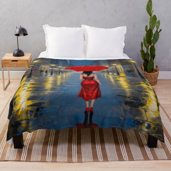 Item preview, Lonely woman in red with umbrella - still dreamy designed and sold by Kimenta.