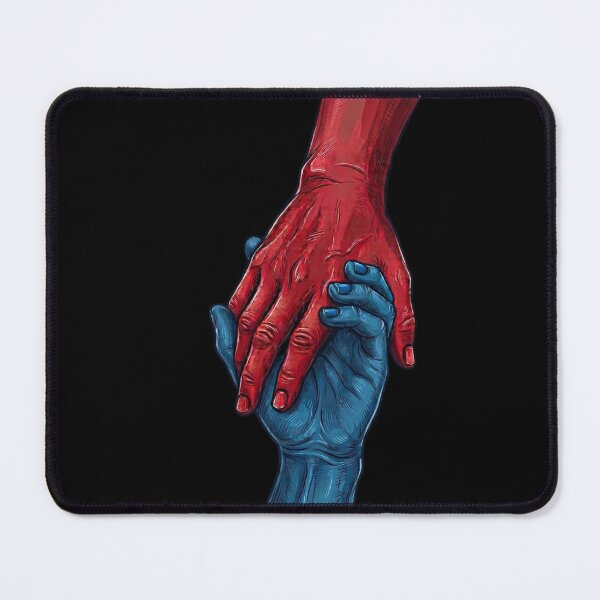 Item preview, Intertwined Red and Blue Hands - Pop Art Vector Illustration / Intertwined Hands in Contrasting Red and Blue - Vector Line Art designed and sold by Pedrojezu.