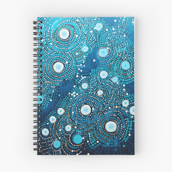 Item preview, Aboriginal Inspired Dot Art - Cold Ocean Surface designed and sold by GrinGalore.