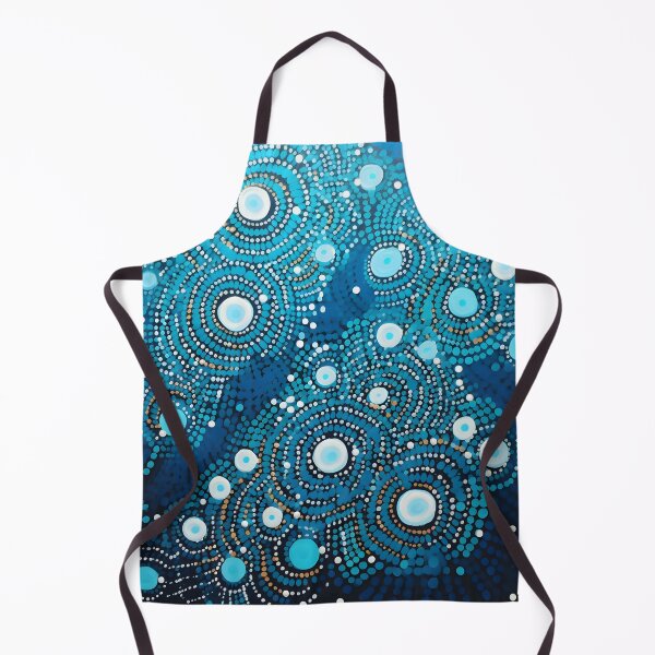 Item preview, Aboriginal Inspired Dot Art - Cold Ocean Surface designed and sold by GrinGalore.