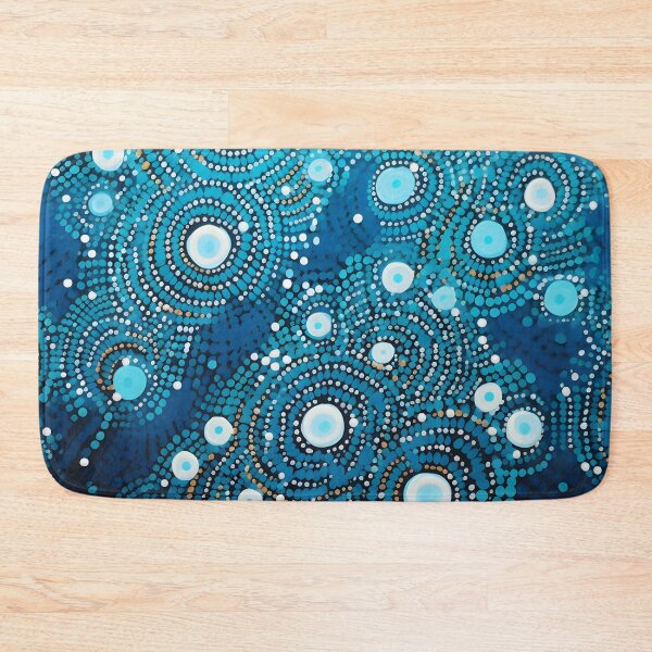 Item preview, Aboriginal Inspired Dot Art - Cold Ocean Surface designed and sold by GrinGalore.