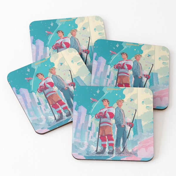 Item preview, Hockey Romance Cartoon Poster - College Vibes Fan Art* designed and sold by QutteshopLM .