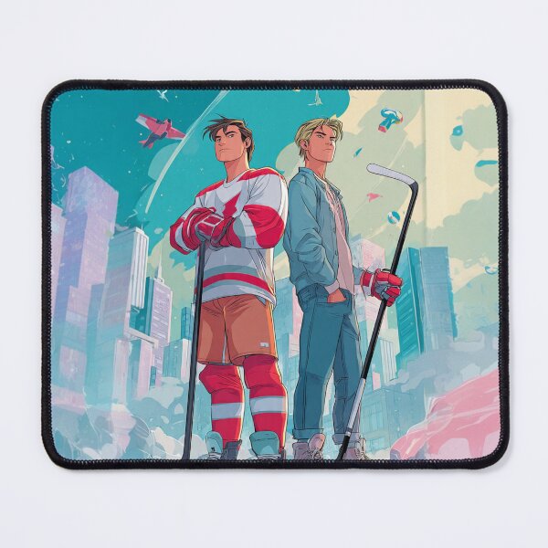 Item preview, Hockey Romance Cartoon Poster - College Vibes Fan Art* designed and sold by QutteshopLM .
