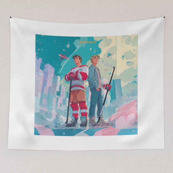 Item preview, Hockey Romance Cartoon Poster - College Vibes Fan Art* designed and sold by QutteshopLM .