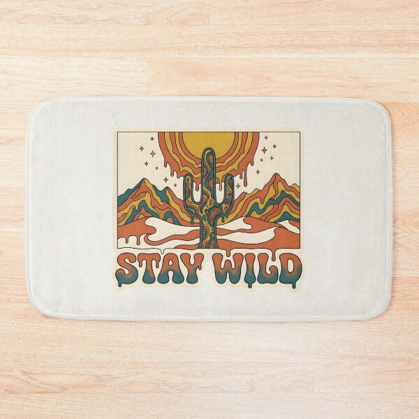Item preview, Groovy 70s Desert Cactus Stay Wild Retro Psychedelic designed and sold by Novastitchshop.