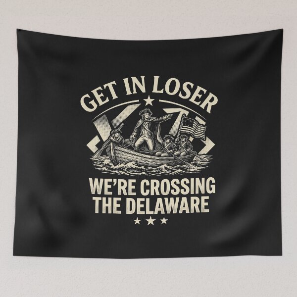 Item preview, Funny Historical Crossing The Delaware Meme Parody designed and sold by AdyKurniawan.