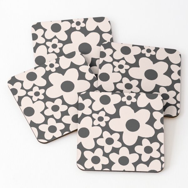 Item preview, Retro Groovy Flower Pattern | Neutral Daisy Floral Print | Boho Scandinavian 70s Aesthetic designed and sold by SIR13.