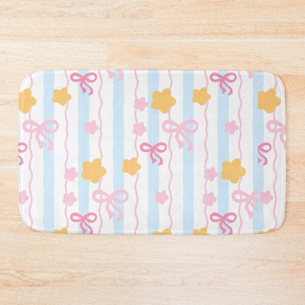 Item preview, Cute Pink Bows and Stars - Pastel Blue Stripes Pattern  designed and sold by nora8820.