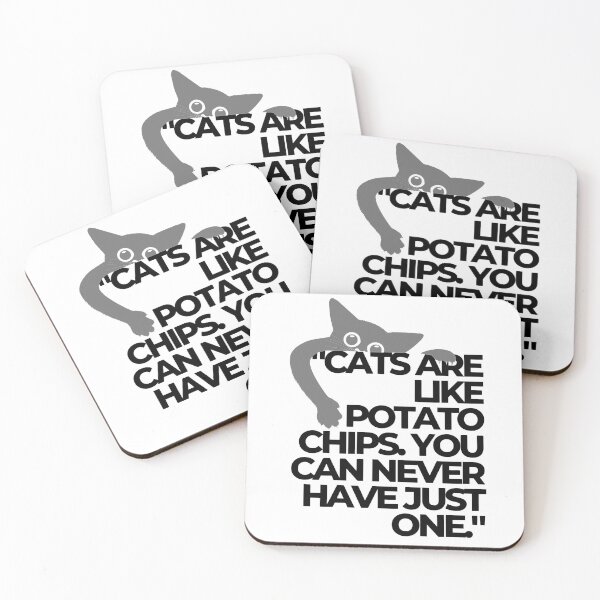 Item preview, funny cat quote - Cats are like potato chips ..lol designed and sold by SrumbleArt.