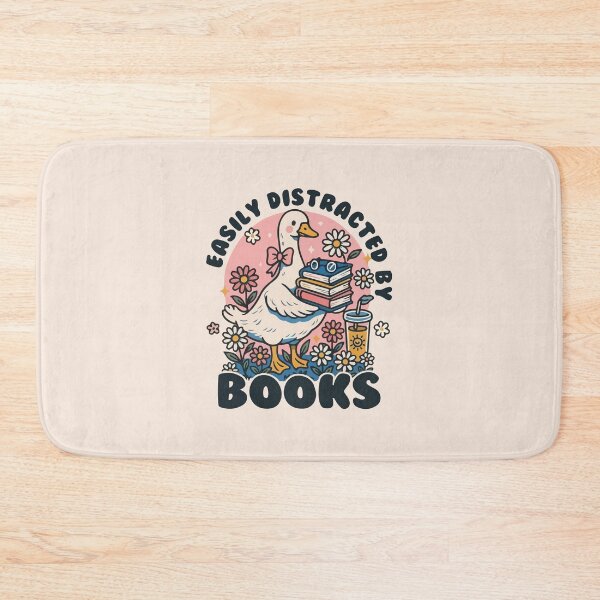 Item preview, Easily Distracted By Book Vintage Goose with Books  designed and sold by BrownHorse90s.