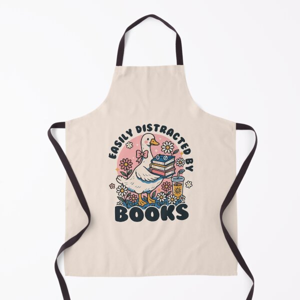 Item preview, Easily Distracted By Book Vintage Goose with Books  designed and sold by BrownHorse90s.
