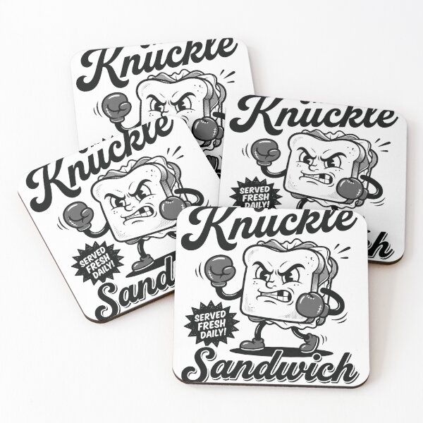 Item preview, Retro Cartoon Knuckle Sandwich Foodie Boxing Design designed and sold by AdyKurniawan.