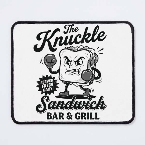 Item preview, Retro Cartoon Knuckle Sandwich Foodie Boxing Design designed and sold by AdyKurniawan.