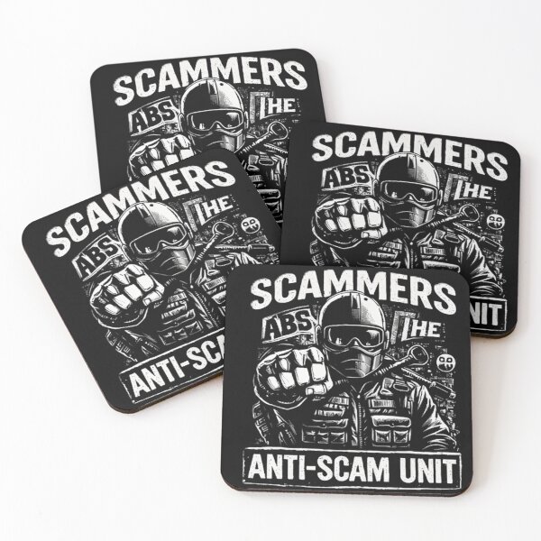Item preview, ANTI-SCAM UNIT Scammers Warning Cyber Security Vintage Graphic designed and sold by NeO² Studio.