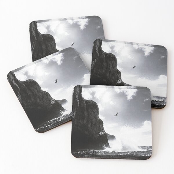 Item preview, The Leap of Faith - Cliff Diving and Extreme Ocean Adventure Black and White Art designed and sold by islam gamal.