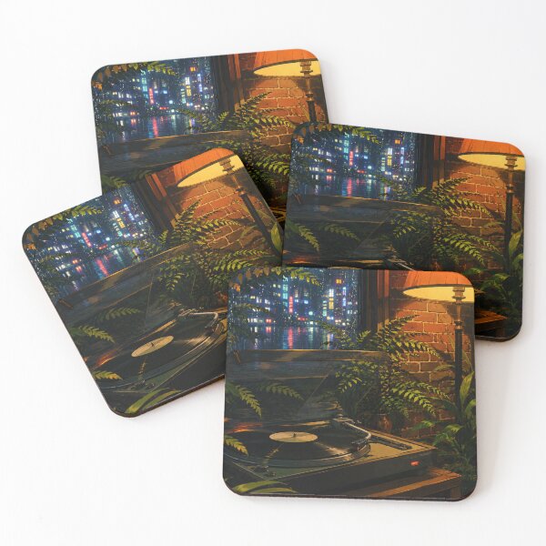 Item preview, Vinyl Rain Echo - Chill Lofi Aesthetic Art designed and sold by bapupa.