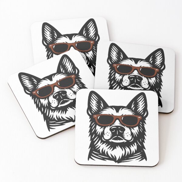 Item preview, Cool German Shepherd with Brown Sunglasses Art - Cute Dog Illustration designed and sold by myforestfog.