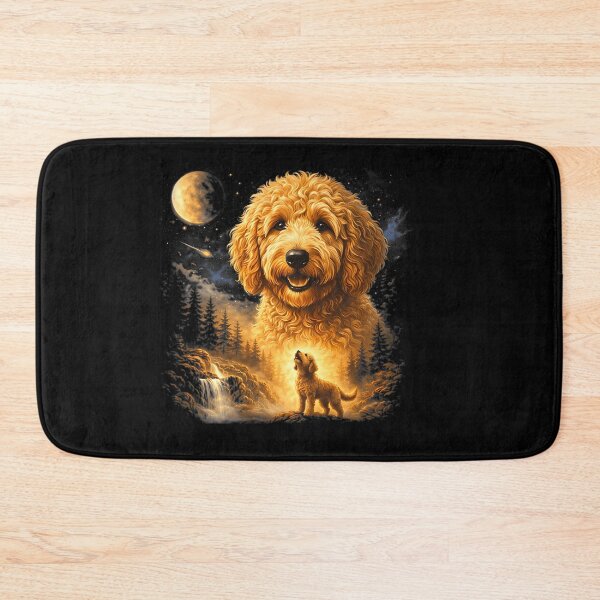 Item preview, Goldendoodle Howling To The Moon Mystical Vintage designed and sold by CCChillingfrog.