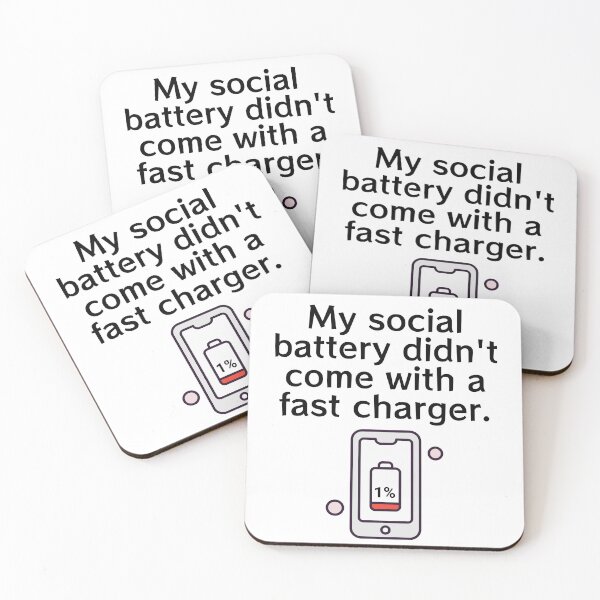 Item preview, My social battery didn't come with a fast charger. designed and sold by Creative jiffy.