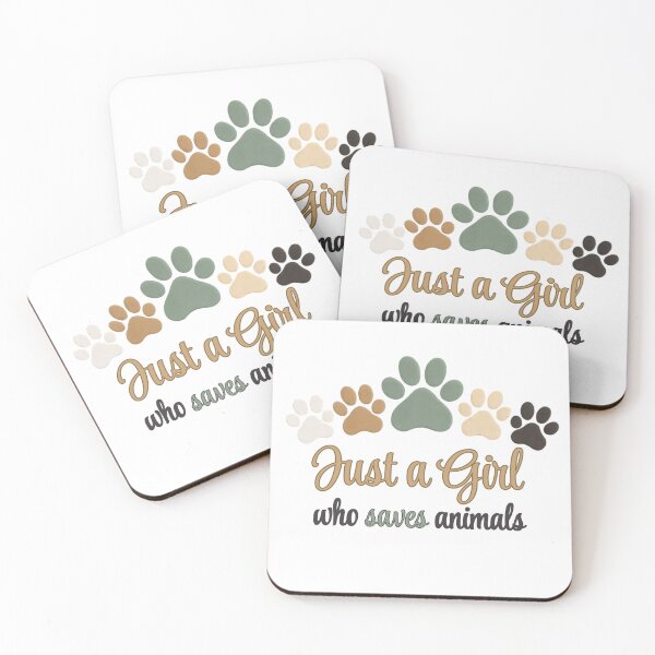 Item preview, SoJust a Girl Who Saves Animals - Neutral Boho Paw Print Rescue Design designed and sold by batoot1.