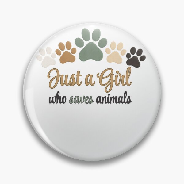 Item preview, SoJust a Girl Who Saves Animals - Neutral Boho Paw Print Rescue Design designed and sold by batoot1.