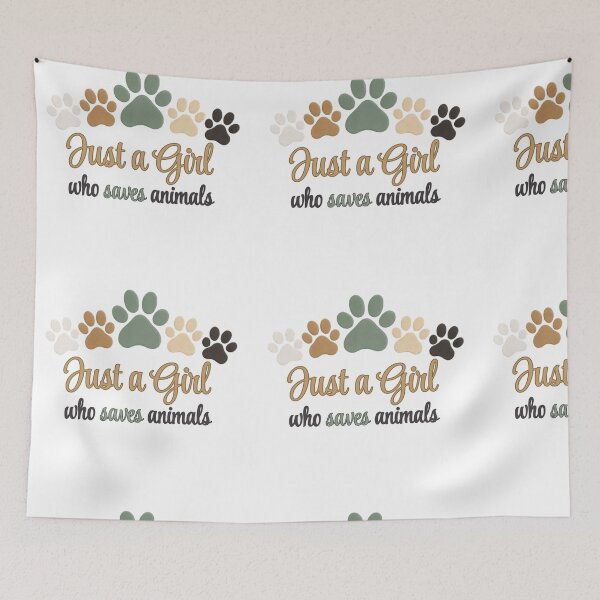 Item preview, SoJust a Girl Who Saves Animals - Neutral Boho Paw Print Rescue Design designed and sold by batoot1.