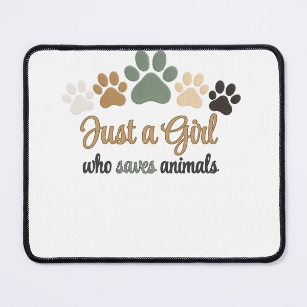 Item preview, SoJust a Girl Who Saves Animals - Neutral Boho Paw Print Rescue Design designed and sold by batoot1.