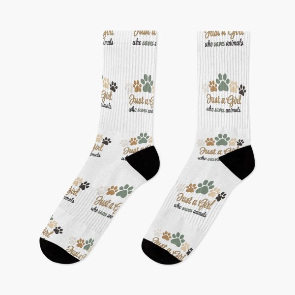 Item preview, SoJust a Girl Who Saves Animals - Neutral Boho Paw Print Rescue Design designed and sold by batoot1.