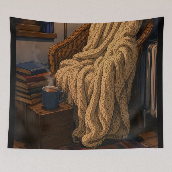 Item preview, Amber Glow Nook - Cozy Lofi Aesthetic Art designed and sold by bapupa.