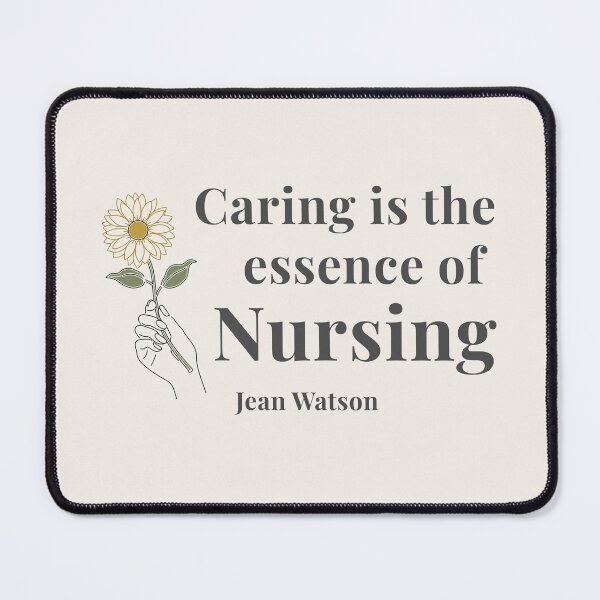Item preview, Caring Is The Essence of Nursing - minimalist quote design sunflower designed and sold by AmoebaPress.