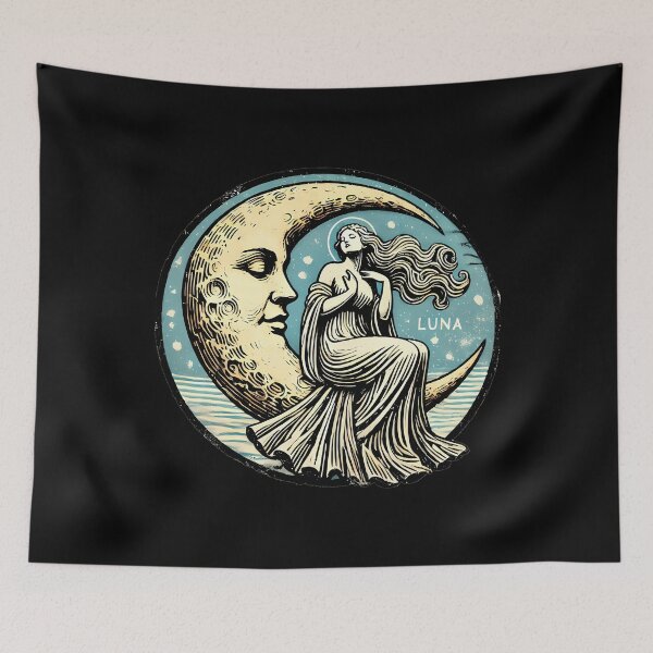 Item preview, Luna Moon Goddess Vintage Celestial designed and sold by CCChillingfrog.
