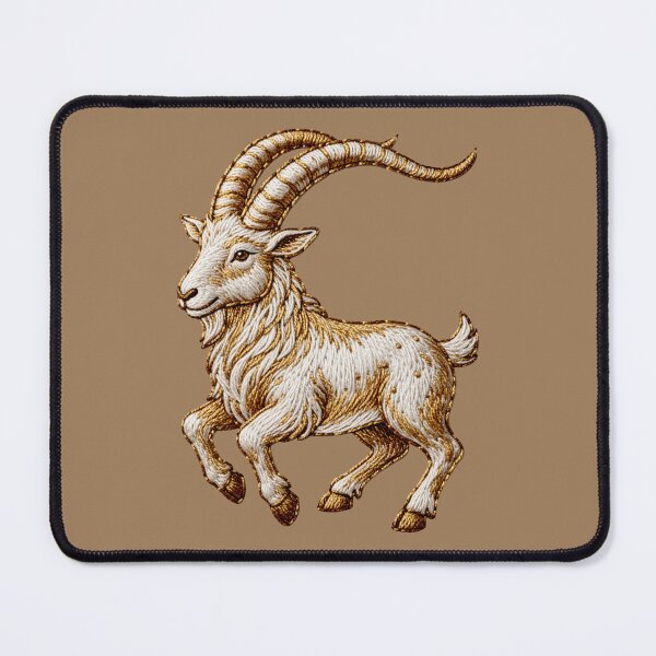 Item preview, Capricorn - embroidered in the golden age of the zodiac sign designed and sold by Segasprojects.