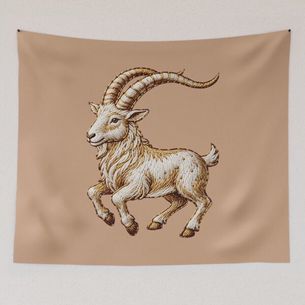 Item preview, Capricorn - embroidered in the golden age of the zodiac sign designed and sold by Kimenta Fashion.