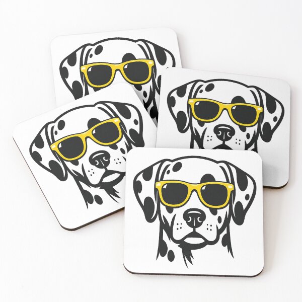 Item preview, Cool Dalmatian with Yellow Sunglasses Art - Cute Dog Illustration designed and sold by myforestfog.