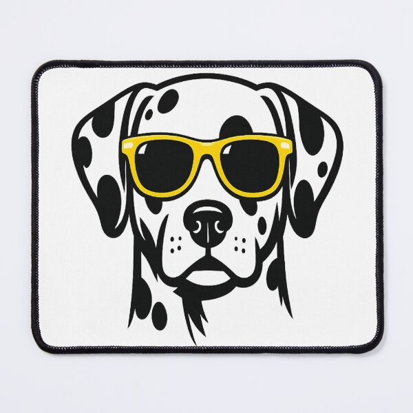 Item preview, Cool Dalmatian with Yellow Sunglasses Art - Cute Dog Illustration designed and sold by myforestfog.