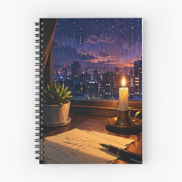 Item preview, Rainy Window Desk - Cozy Lofi Aesthetic Art designed and sold by bapupa.