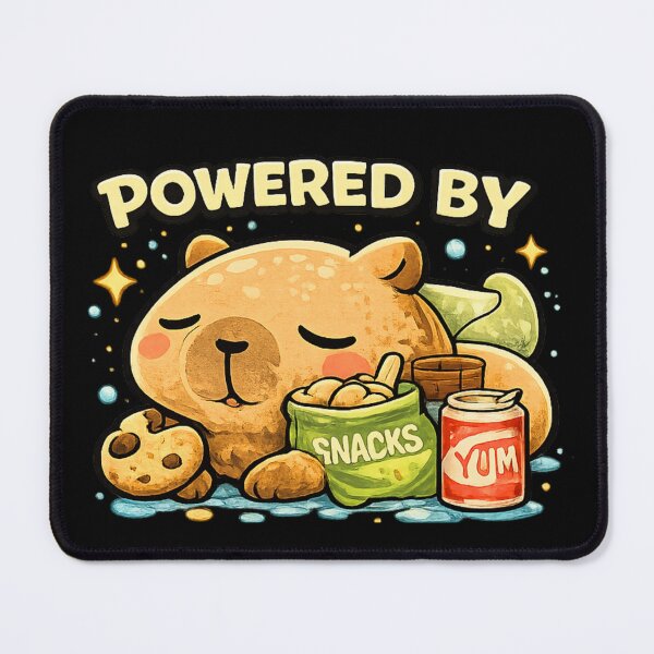 Item preview, Powered By Snacks Cute Capybara designed and sold by Hobby-up.