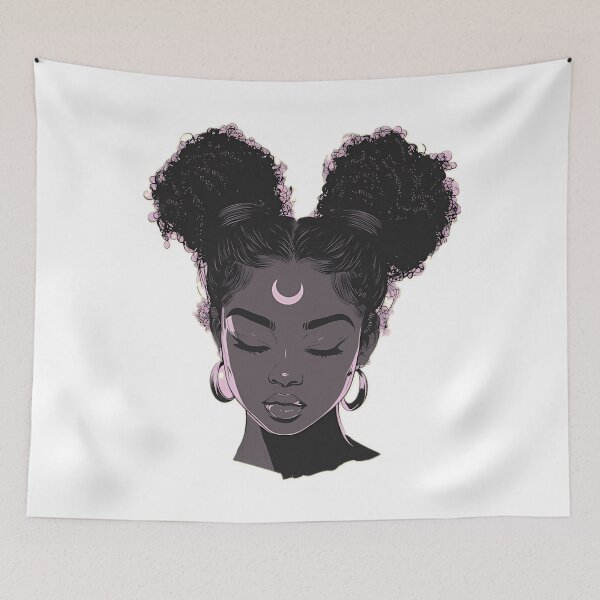 Item preview, Black Girl Moon Phase Celestial designed and sold by CCChillingfrog.