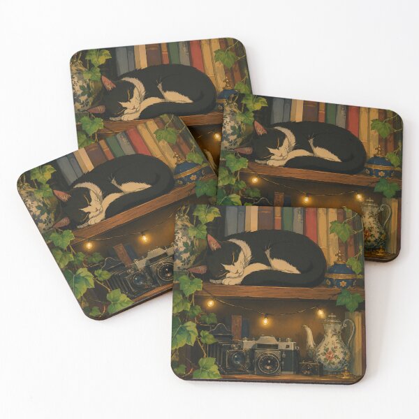 Item preview, The Sleepy Bookshelf - Cozy Lofi Aesthetic Art designed and sold by bapupa.