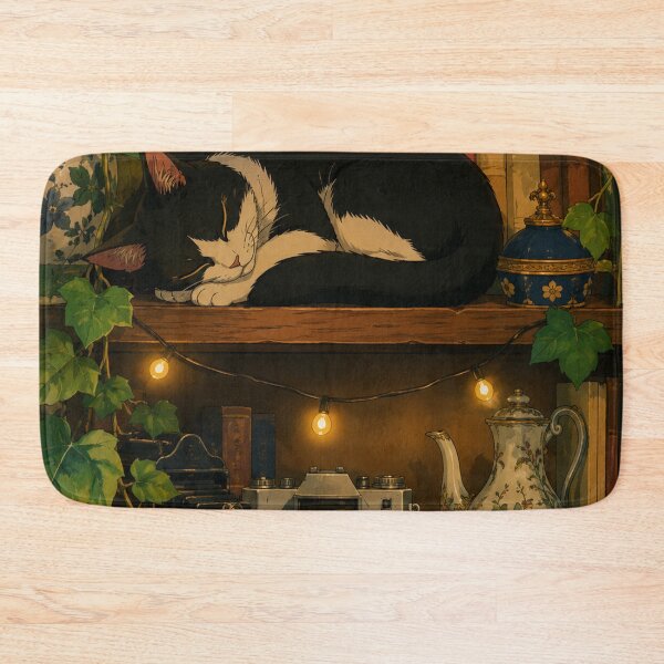 Item preview, The Sleepy Bookshelf - Cozy Lofi Aesthetic Art designed and sold by bapupa.