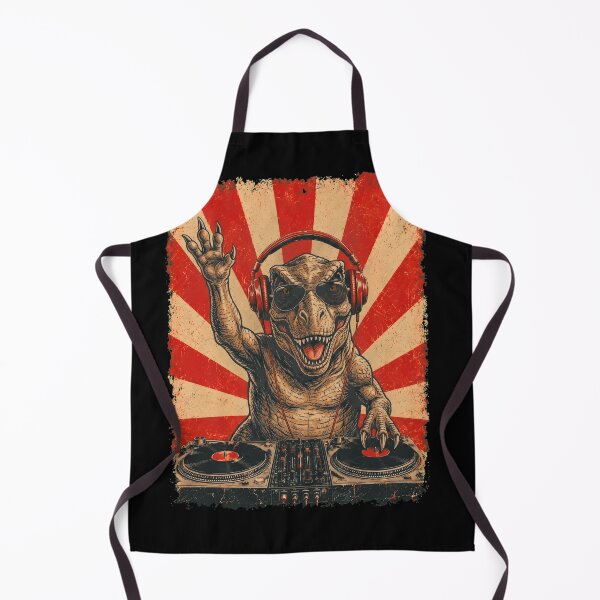 Item preview, Vintage DJ T Rex Dinosaur With Headphones Art Animal Lover designed and sold by DoodleTortle.