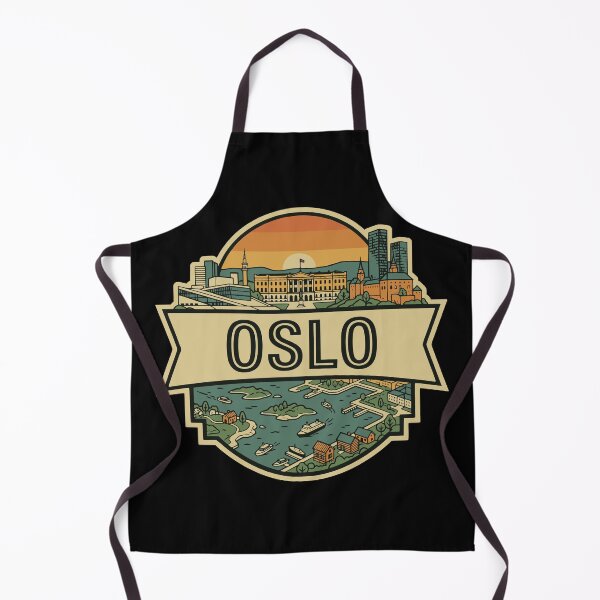 Artikelvorschau, Retro Oslo Norwegen Vintage Reiseabzeichen Grafik entworfen und verkauft von Imaginationbeyond.