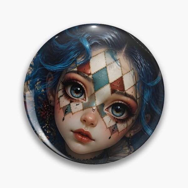 Item preview, Blue Bohemian Circus Clown Girl designed and sold by sigmaartstudio.