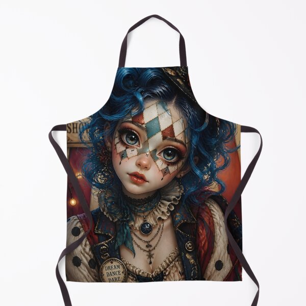 Item preview, Blue Bohemian Circus Clown Girl designed and sold by sigmaartstudio.