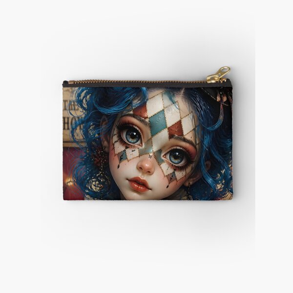 Item preview, Blue Bohemian Circus Clown Girl designed and sold by sigmaartstudio.