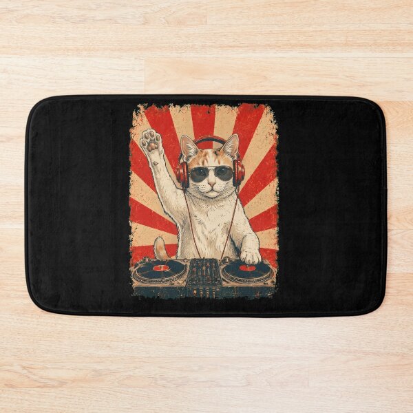 Item preview, Vintage DJ Turkish Van With Headphones Art Cat Owner designed and sold by DoodleTortle.
