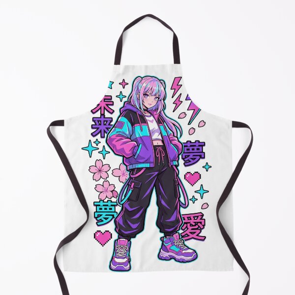 Item preview, Anime Girl Y2K Vaporwave Street Style Japanese Kanji designed and sold by Sovira Studio .