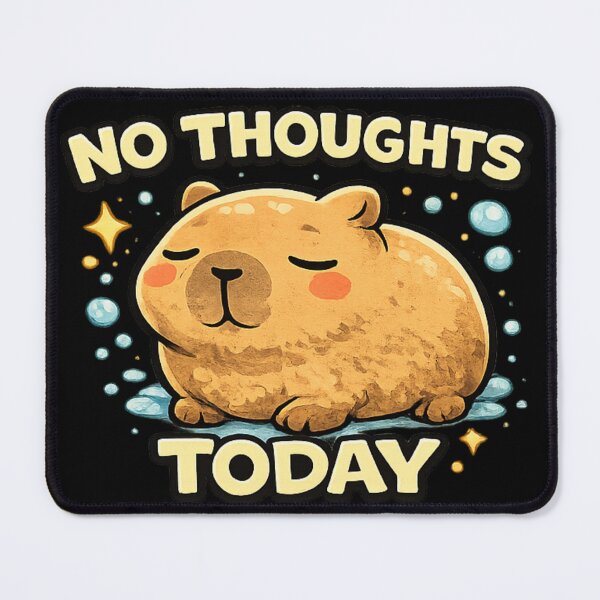 Item preview, No Thoughts Today Sleepy Capybara designed and sold by Hobby-up.